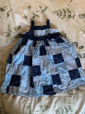 Janie and Jack patchwork dress and hat set